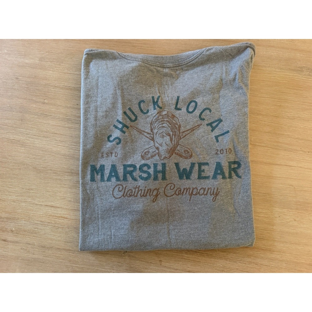 Marsh Wear Shuck Local Large Short Sleeve T-shirt Slub Knit